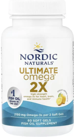 Омега 3 риб'ячий жир Nordic Naturals Ultimate Omega 2X 60 гел капсул лимон Київ