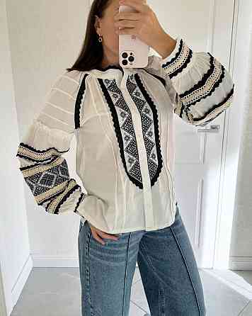 Вишиванка жіноча з вишитими рукавами 80% бавовна 46 Одеса