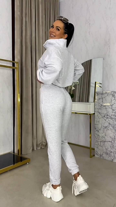 Женский плюшевый прогулочный костюм двойка из велюра Меланж, 42/44 Одесса - изображение 3