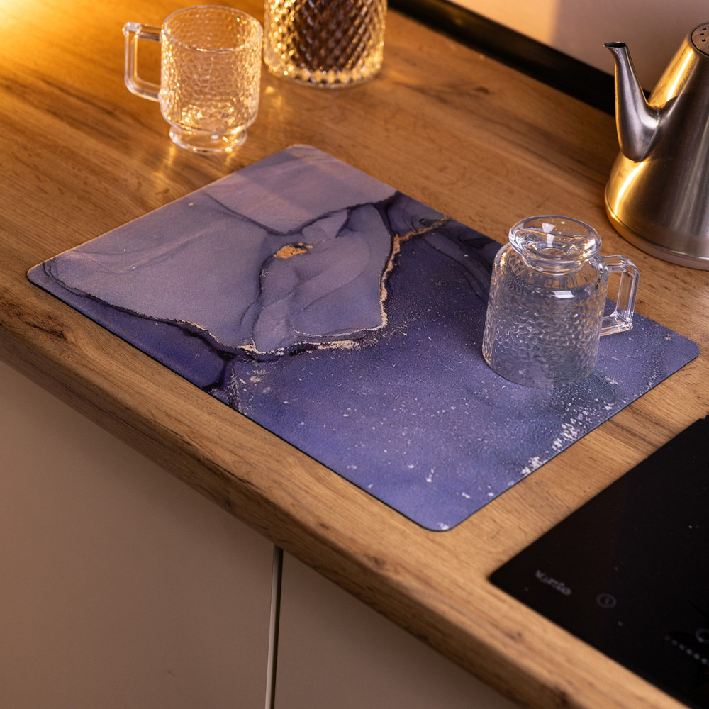 Діатомітовий килимок на кухню для сушіння посуду 30×40 (см) Синій HP-42-26 Коломыя - изображение 3