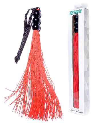 Силиконовый флогер ( длина 26 см ) Fetish Boss Series - Silicone Whip Red 10