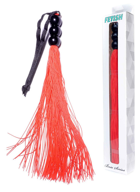 Силиконовый флогер ( длина 26 см ) Fetish Boss Series - Silicone Whip Red 10