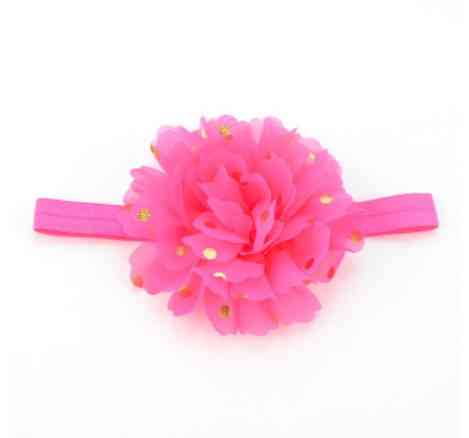 Повязка детская с цветком малиновая - окружность 34-48см, диаметр цветка 10см Киев