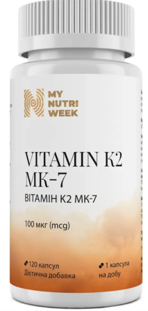 Вітамін К2-менахінон-7 My Nutri Week  Vitamin K2 MK-7 100 мкг, 120 капс Київ