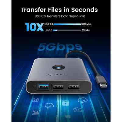 Концентратор Orico USB-C to 5-in-1 Docking Station 5Gbps (CA914227) Вінниця