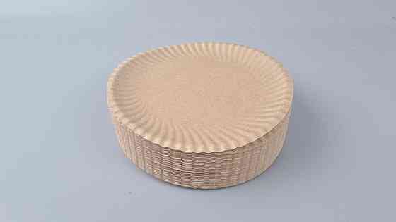 Паперова тарілка крафт із ламінацією 100 шт. діаметр 165 мм (1 пачка) Харків