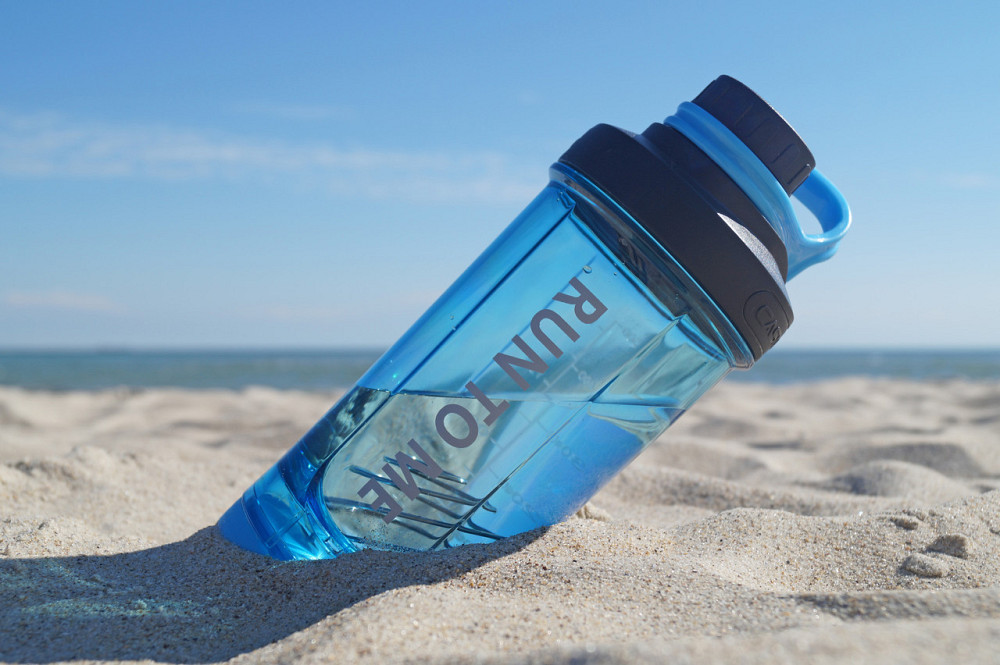 Шейкер спортивний з контейнером Casno 600 мл KXN-1199 з вінчиком Синій Каменское - изображение 9