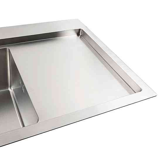 PLATINUM Кухонна мийка нержавійка 78*43 L Platinum Handmade (два отвори, круглий сифон 3,0/0,8) Коломия