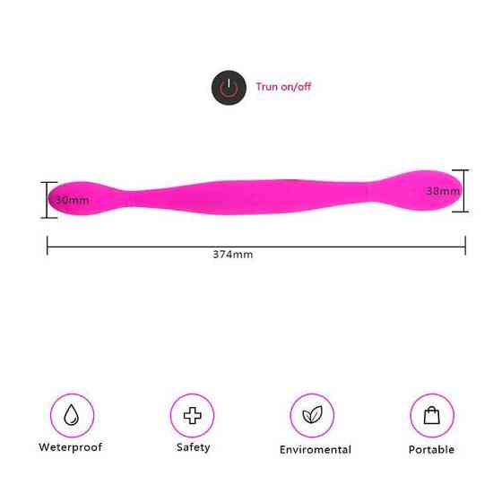 Двосторонній гнучкий вібратор Toy Joy Infinity Double Dildo - Рожевий - Вібратори Вінниця