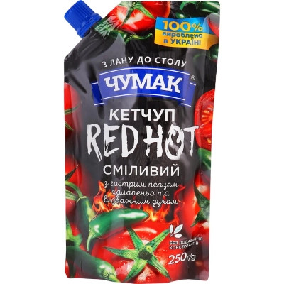 Соус Чумак Кетчуп Red Hot 250 г (4823096003177) Вінниця - фото 1