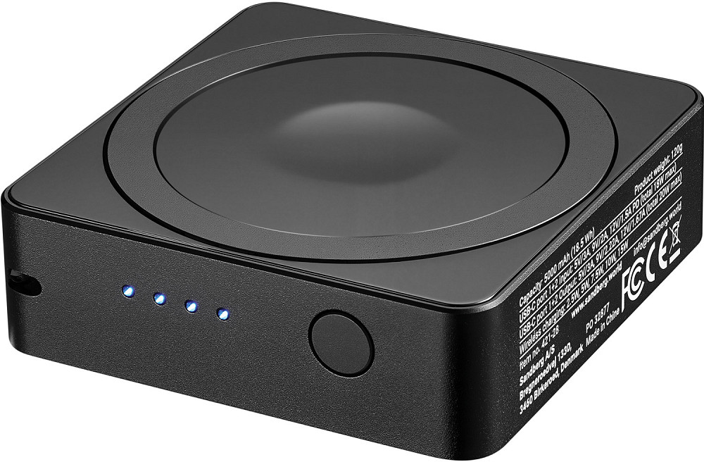 УМБ Sandberg Magnetic Wireless 5000mAh 20W PD, 2xUSB-C, QI-15W for Apple watch and Airpods Винница - изображение 3