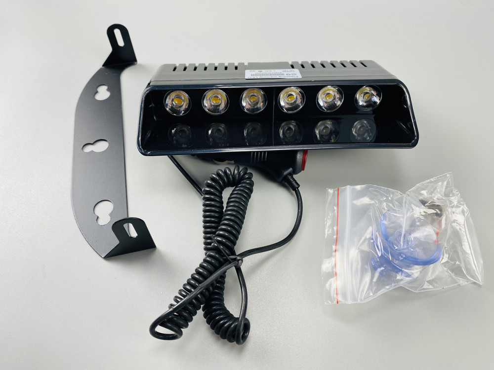 Маячок проблисковий для авто S9 стробоскоп мигалка 9-80V 6 led діодів помаранчевий спалах (під скло) Мукачево - фото 8