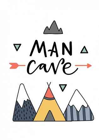 Постер в рамке Man Cave 30х40 см Винница