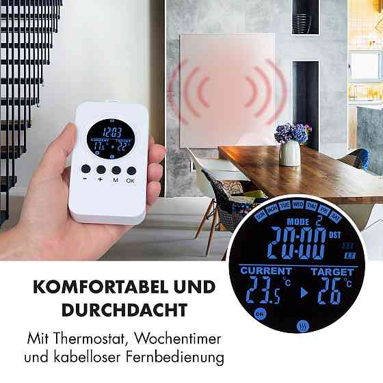 Інфрачервоний нагрівач Wonderwall Air 120 120x100 см 1200 Вт настінний пульт дистанційного керування Рівне