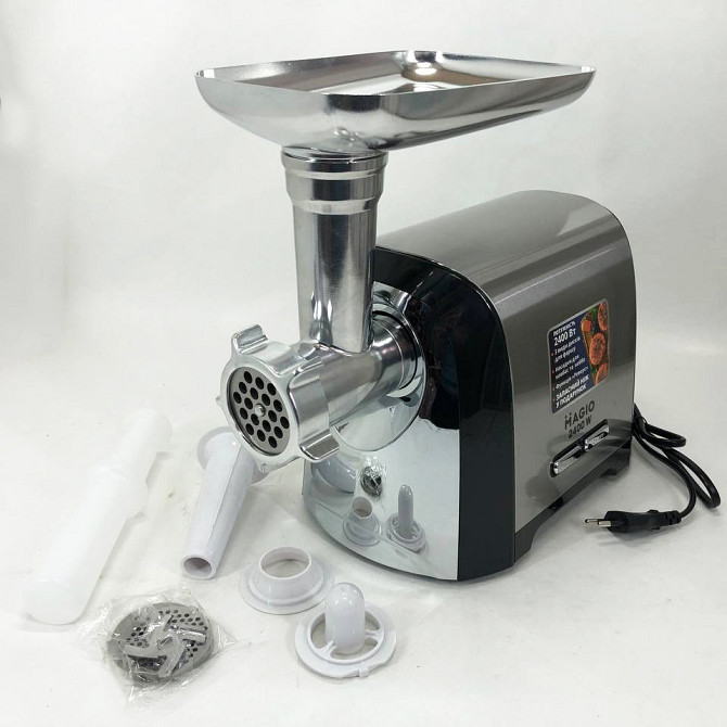 М'ясорубка-соковижималка Magio MG-269 2400 W, М'ясорубки для ресторанів, Бытовая мясорубка WL-387 с насадками Київ - фото 10