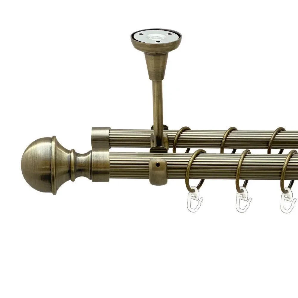 Карниз Orvit Бостон металевий однорядний ретро скручена труба кільце металеве Антик 25 мм 240 см (00-00018406) Львів - фото 1