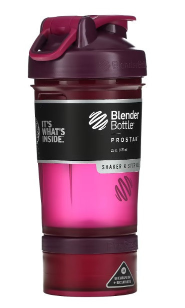 Шейкер спортивний BlenderBottle ProStak 22oz/650ml з 2-ма контейнерами Plum Кам'янське - фото 8