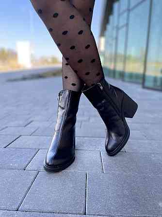 Lexi Черевики жіночі Lexi чорні натуральна шкіра каблук 9 см 36р. 39р. (2719) Коломия