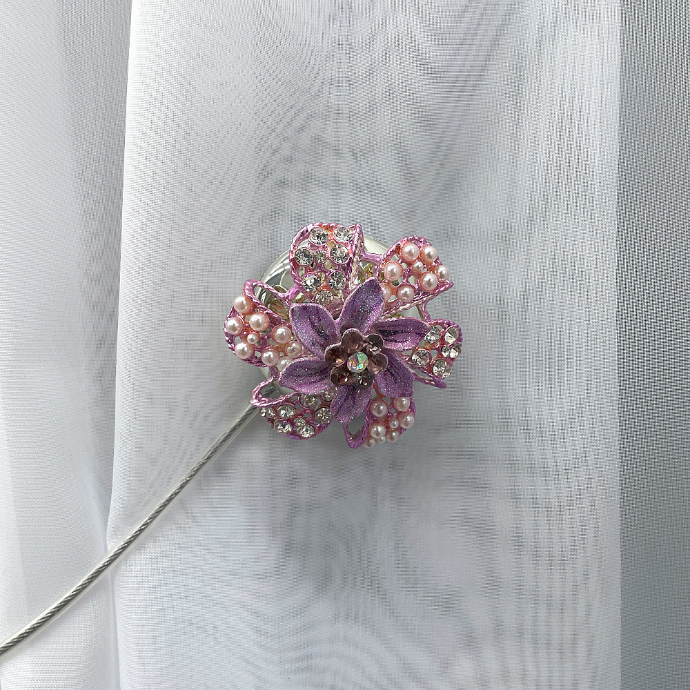 Магніти для штор та гардин "Flowers" набір 2 шт Бузковий (81-204) Київ - фото 2