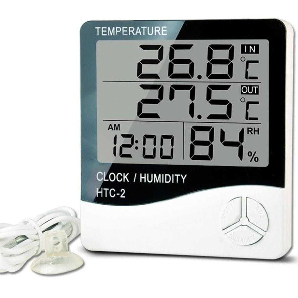Цифровий термометр гігрометр ART 2786 / Електронні годинники / Термометр з виносним датчиком температури Київ - фото 1