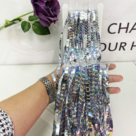 Дождик для фотозоны с блестящей голограммой 2 м на 1 м серебристый Киев - изображение 2