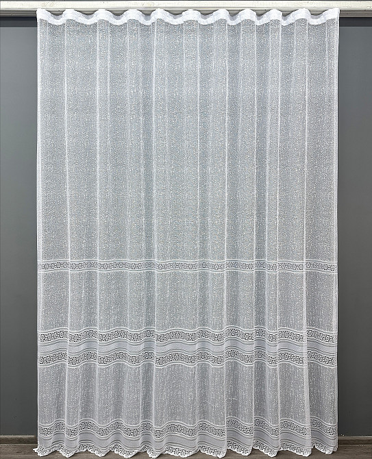 Тюль VR-Textil 1549т Bari Жаккард Белый 300х270 см (42-0461) Киев - изображение 2