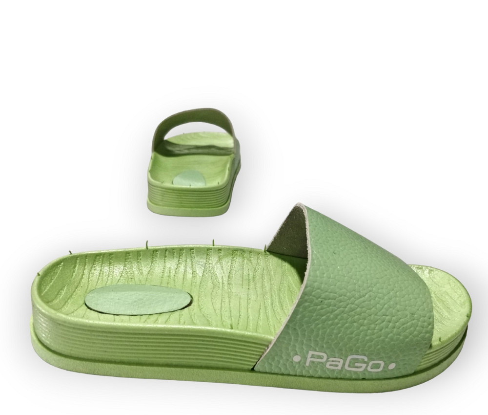 Шлепанцы Детские PaGo кожаные зеленый распродажа Одесса - изображение 4