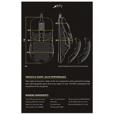 Мишка Xtrfy M42 RGB Pink (XG-M42-RGB-PINK) Вінниця - фото 6