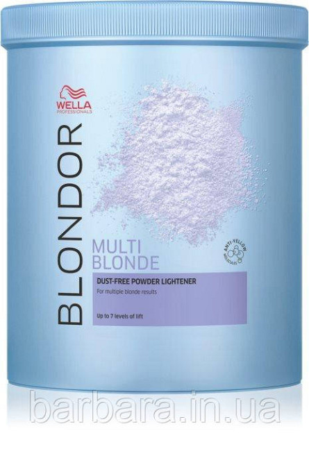 Осветляющая пудра 7 рівнів Мультиблонд Wella Blondor Multi Blonde  (800g) Київ - фото 9