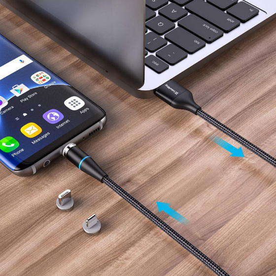 Кабель USB універсальний 3в1(Lightning/Micro USB/Type-C) ColorWay CW-CBUU038-BK 2,4A магнітний 1м чорний Житомир