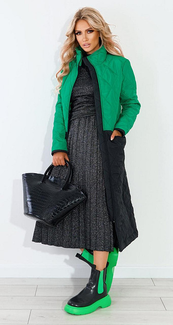 Двоколірне пальто Київ - фото 3