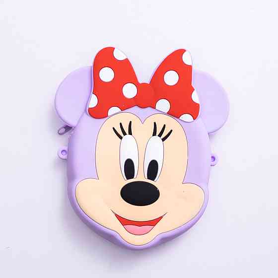 Дитяча силіконова сумка Мінні Маус 15×13×3 (см) через плече Фіолетова HP-55-9V Коломия