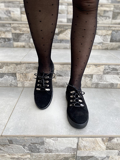 Injers Сліпони жіночі INJERS 195 чорні (весна-осінь, замша натуральна) (1305) 37р.38р. Коломия - фото 8