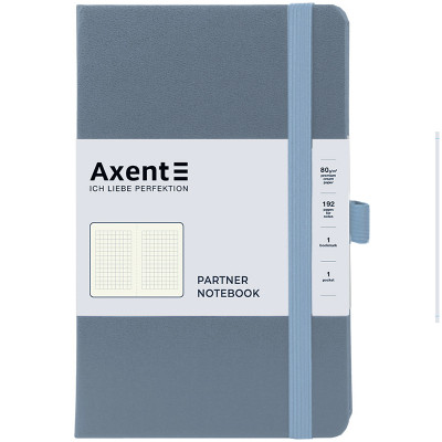 Книга записна Axent Partner 125x195 мм 96 аркушів, клітинка сіра (8201-62-A) Вінниця - фото 1