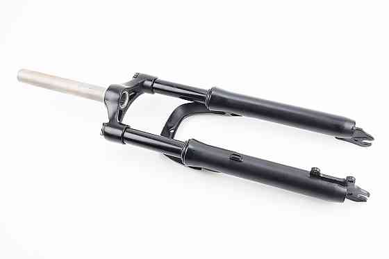 Вилка 24" амортизаційна, без різьби 1-1/8" (28,6мм), шток 195мм, з ходом 80мм, Disk-brake, чорна (можливі подряпини) Київ