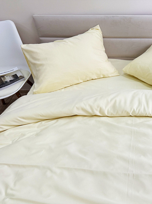 Комплект наволочок Ecotton 50х70 см із полісатину 2 шт Cream Yellow кремового кольору Коломыя - изображение 2