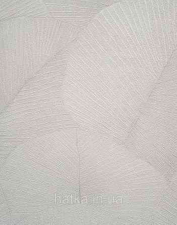 Обои виниловые на флизелине Marburg Kumano 1.06х10 листья белые с серебристым 3д лофт 34557 Киев