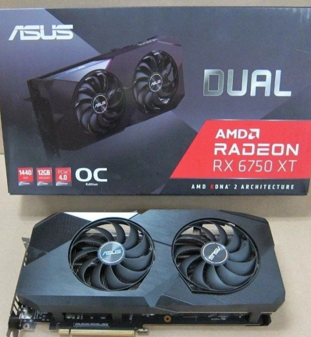 Видеокарта ASUS Dual RX 6750 XT 12Gb. Киев - изображение 1