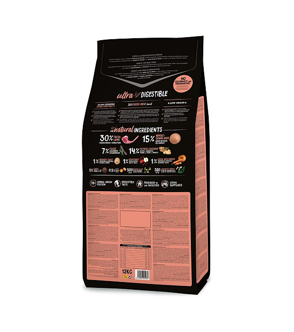 Сухий корм для дорослих собак Овнат Ownat Ultra Медіум середніх порід з ягням, 3 кг Вінниця - фото 2