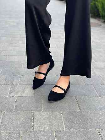 Балетки жіночі SEE SEVEN 1678 чорні (весна-осінь, замша натуральна) (5478) 36 Коломыя