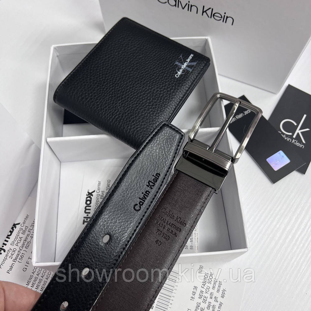 Мужской подарочный набор портмоне и ремень (404) Киев - изображение 4