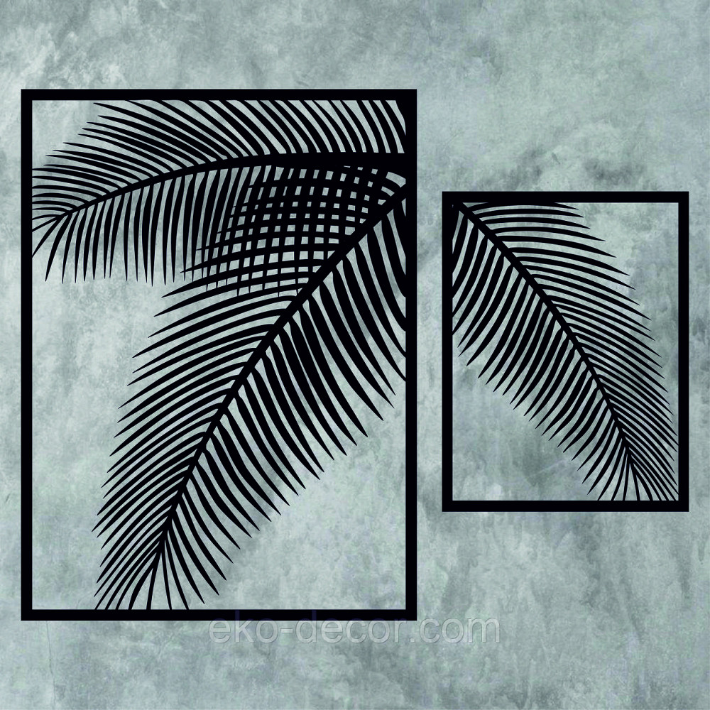 Декоративное настенное Панно «Пальма» Декор на стену 110*90 см, Черный Киев - изображение 10