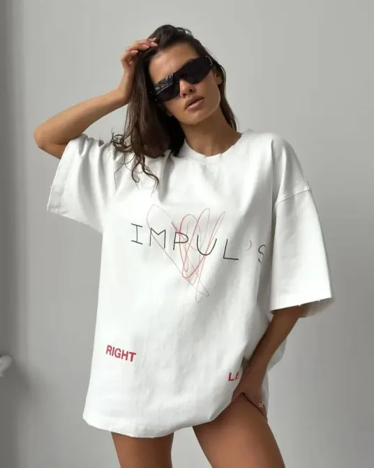 Футболка женская с принтом  46 Белая 2664083309 Днепр - изображение 1