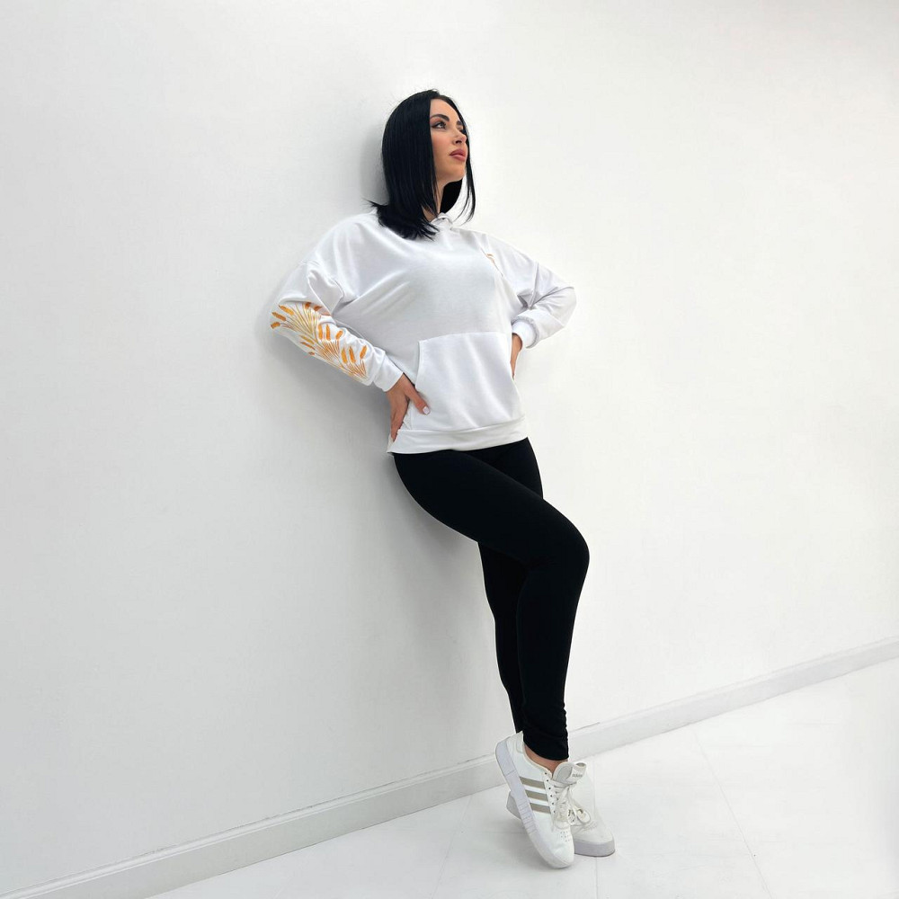 Демисезонный женский худи с принтом 