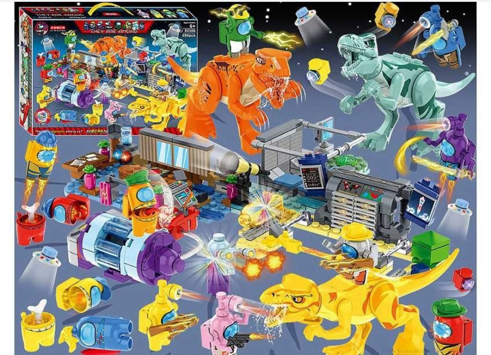 Величезний Лего Амонг Ас проти динозаврів, 692 деталі. Київ - фото 7