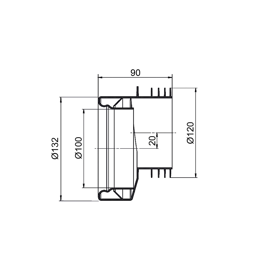 Патрубок OPTIMUM з'єднувальний зі зміщенням з приєдн.розміром 110мм OPTI 60109/09 Тернопіль - фото 3