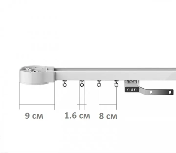 LIVOLO Електрокарниз для штор LIVOLO з WiFi та пультом, кутовий 90°, одностороннє відкривання ч Коломия