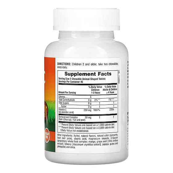 Вітамін С для дітей Nature's Plus Sugarfree Vit C Chewable 90 tabs апельсин Київ