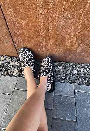 SEE SEVEN Босоніжки жіночі леопардові шкіряні SEE SEVEN 1614 літні на низькому ходу / Стильні б Коломыя