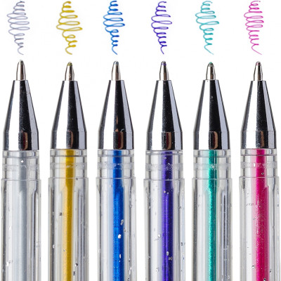 Ручка гелева Yes Glitter набір 6 шт (411702) Вінниця - фото 2